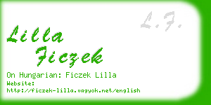 lilla ficzek business card